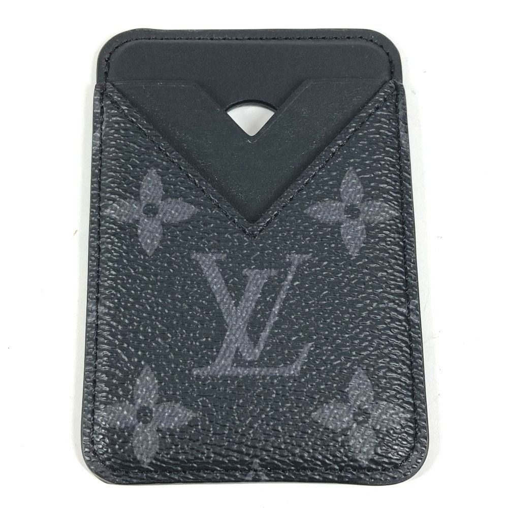 Louis Vuitton Card Case Holder Magnet Monogram Eclipse Canvas Black