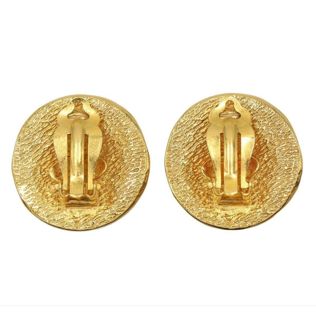 Chanel Logo Round Earrings — view 2