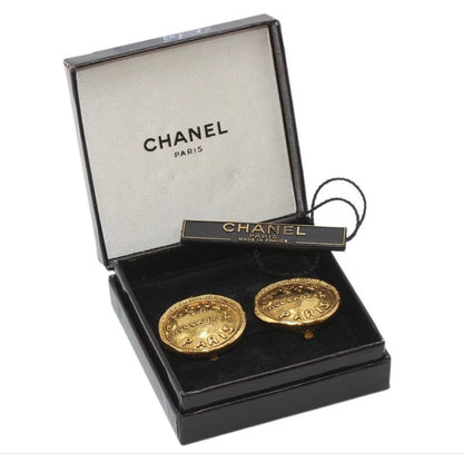 Chanel Logo Round Earrings — view 7