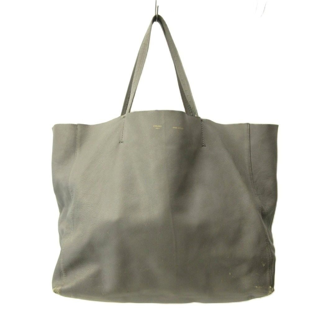 Celine Fabric Era Horizontal Cover Tote Leather Gray