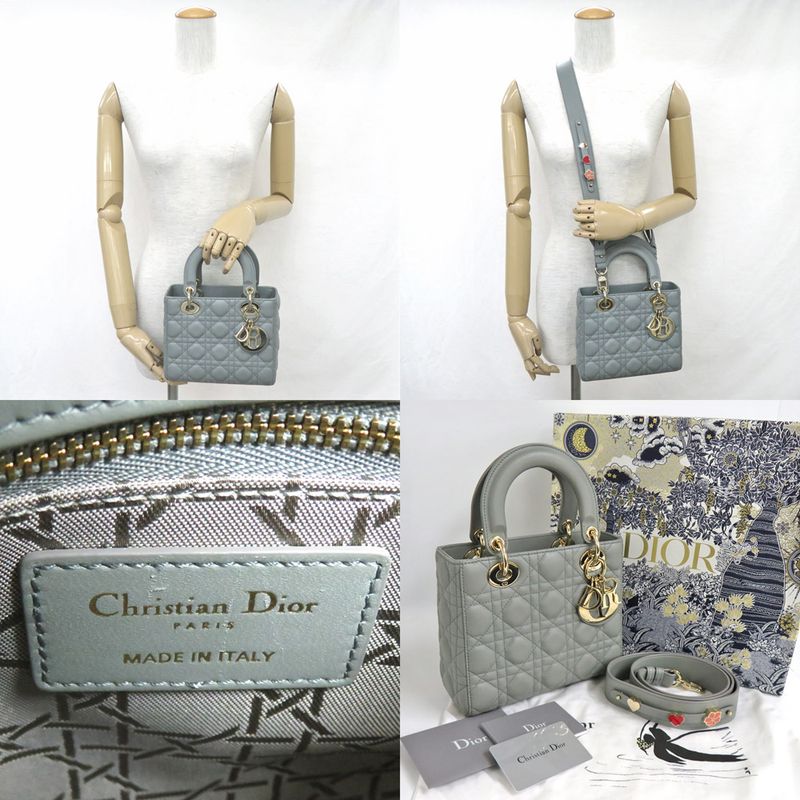 Dior Lady Dior Myabcdior Small M05380 String Gray Lamb Canage Shoulder