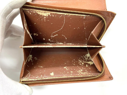 Louis Vuitton Monogram Porte Monet Vieux Trésor Fold Wallet With L-shaped
