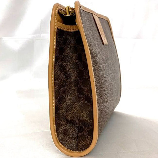 Celine Clutch Bag F21553 Brown Beige Macadam Excellent Condition