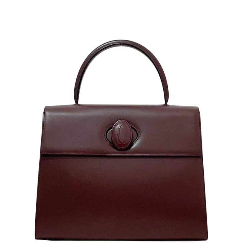 Cartier Handbag Bordeaux Must Leather