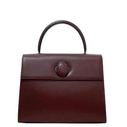 Cartier Handbag Bordeaux Must Leather
