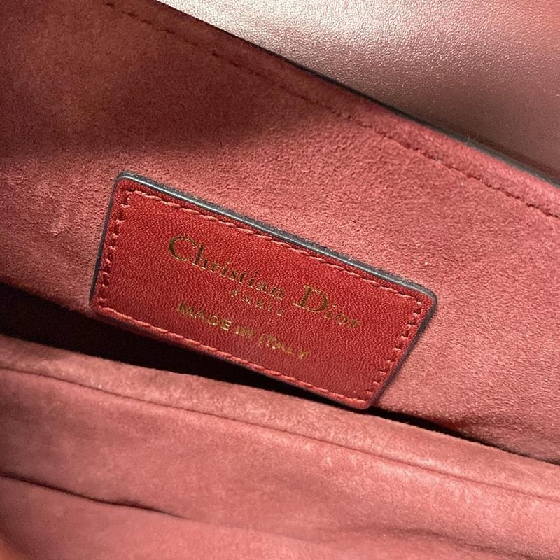 Dior/christian Dior Handbag Saddle Bag Red Leather
