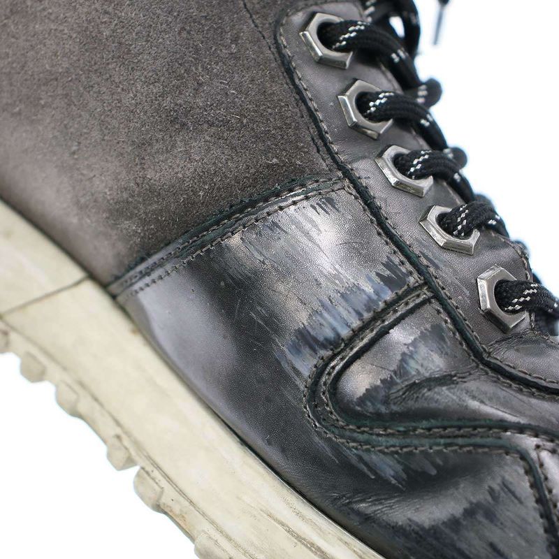 Louis Vuitton Runway Line Suede Switched Sneakers Gray Silver 8 1 2