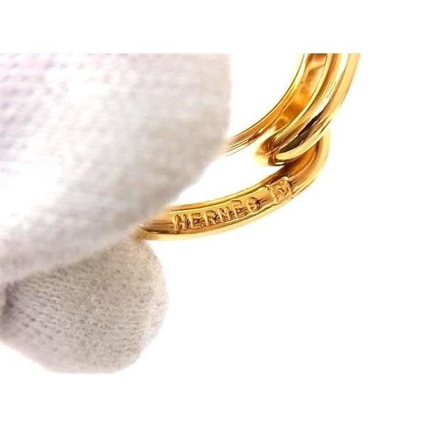 Hermes Chaine D'ancre Lucade Legato Scarf Ring Closure Gold — view 3