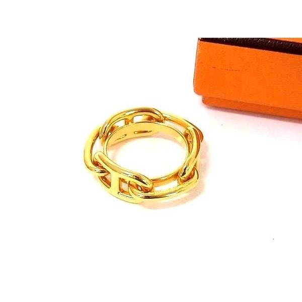 Hermes Chaine D'ancre Lucade Legato Scarf Ring Closure Gold