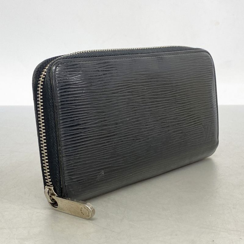 Louis Vuitton Epi Zippy Wallet M61857 Noir Black Men Women Unisex