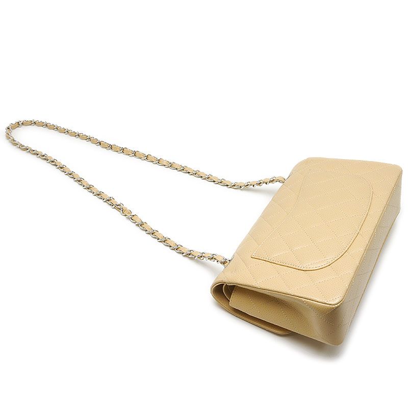 Chanel Classic Small Handbag Matelasse 23 Beige And Silver Hardware