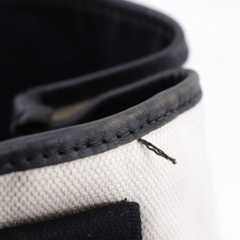 Balenciaga Cabas S Tote Canvas White/black Women's Handbag