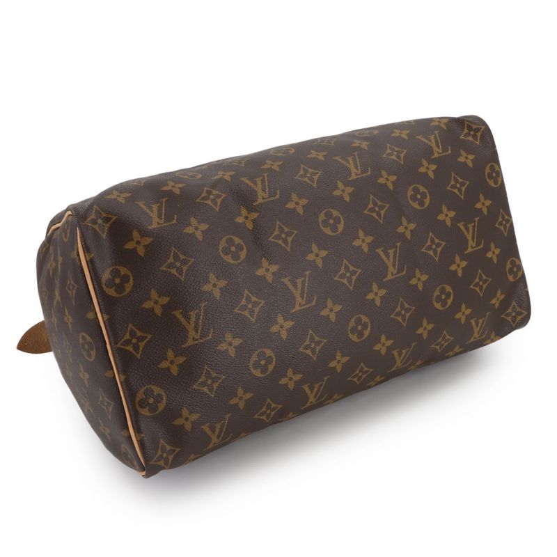 Louis Vuitton Monogram Speedy 35 Hand Bag Brown M41524 Gold Hardware Speedy 35