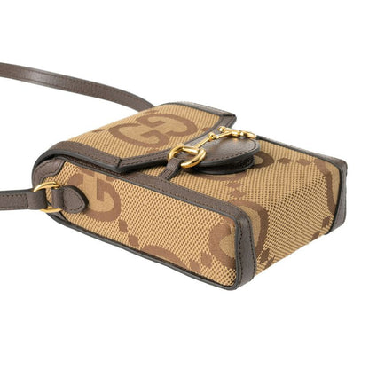Gucci Shoulder Bag Jumbo GG Canvas Beige