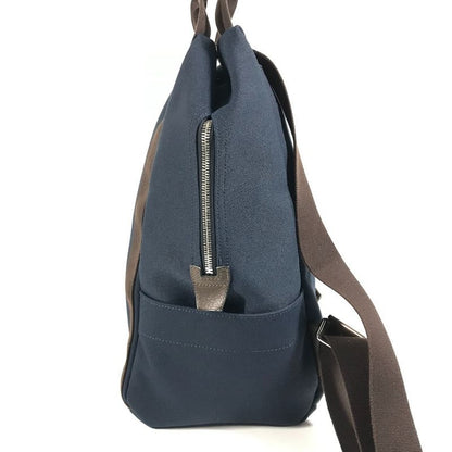 Hermes Backpack Sac Depansage Groom Cotton Navy