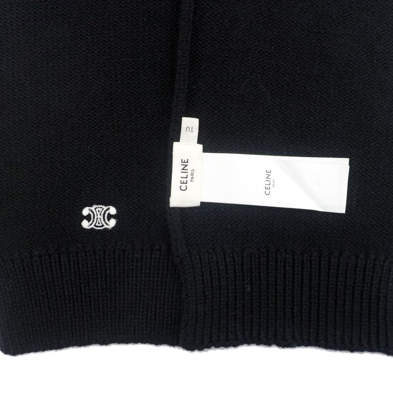 Celine Muffler - Black BK Triomphe Logo Wool Ladies Accessories Others