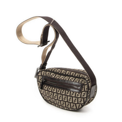 Fendi Sam Crossbody Brown Zucchino Canvas — view 2