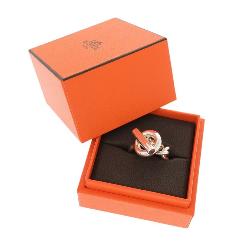 Hermes Croisette Size 55 Silver 925 Ring 0136 Hermes