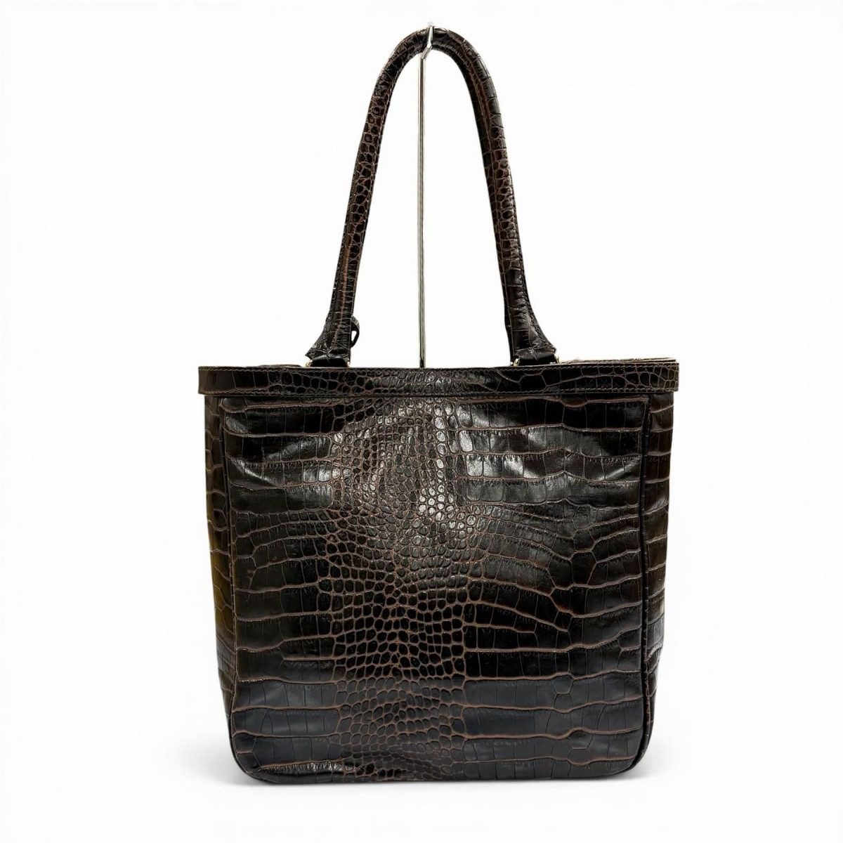 Max Mara Croco Embossed Belt Tote — view 2