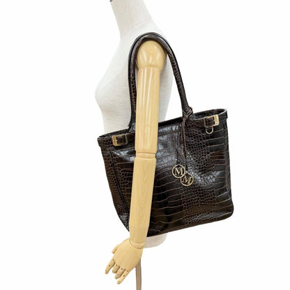 Max Mara Croco Embossed Belt Tote — view 3