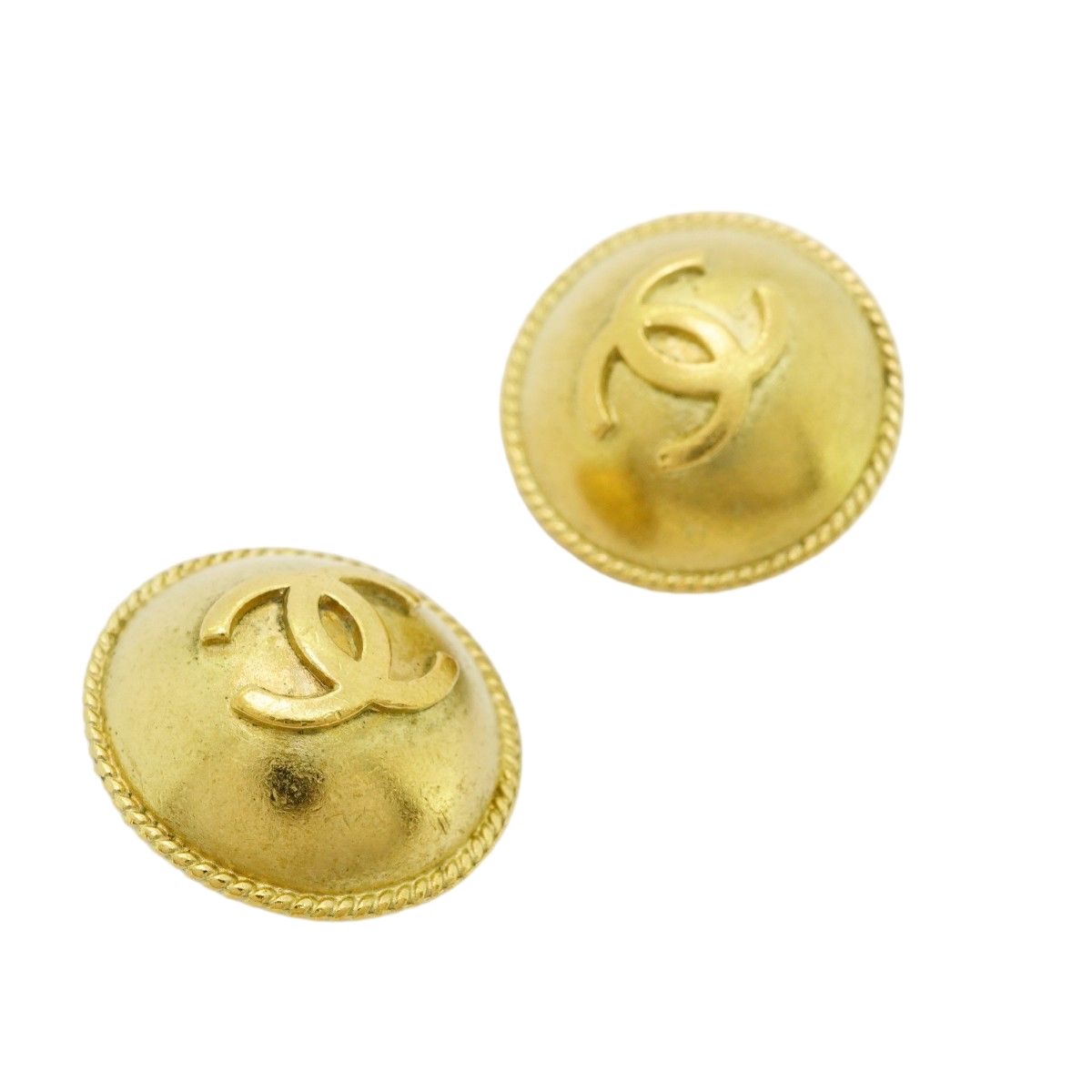 Chanel Earrings Vintage CC Logo Round — view 2