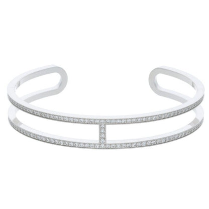 Hermes Ever Chaine D'ancre 18K White Gold Full Diamond Bracelet