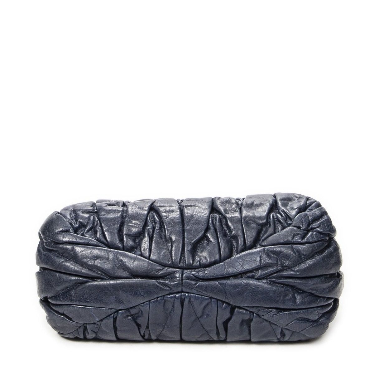 Miu Miu Miu Way Handbag Navy Matelasse Leather — view 6