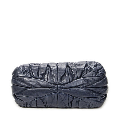 Miu Miu Miu Way Handbag Navy Matelasse Leather — view 6
