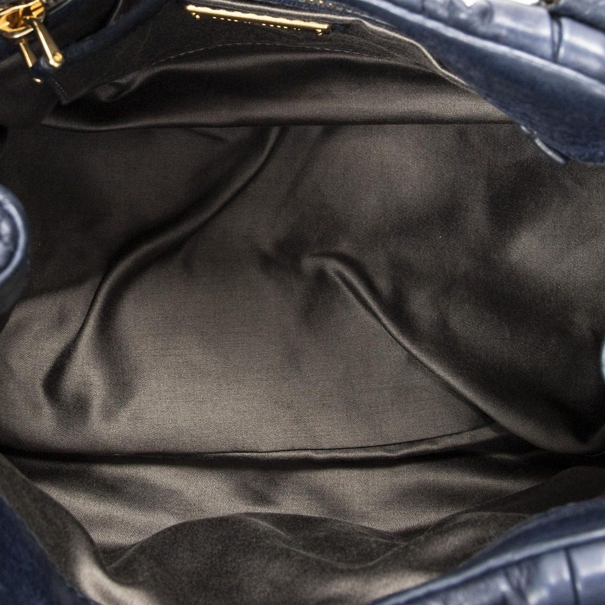 Miu Miu Miu Way Handbag Navy Matelasse Leather — view 9