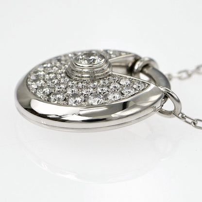 Cartier Necklace Amulet De Cartier 750wg 18K White Gold Diamond Jewelry-