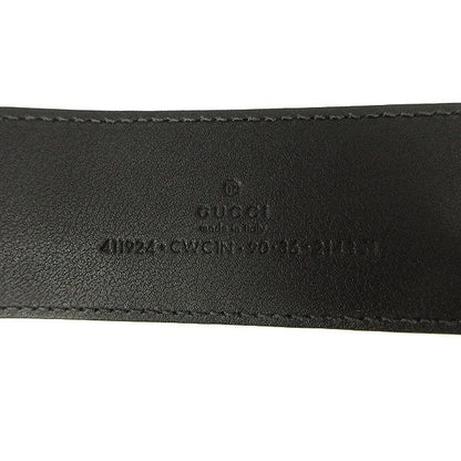 Gucci Interlocking Buckle Belt GG Black Leather — view 5