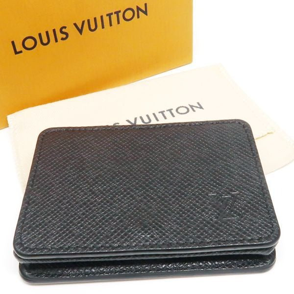 Louis Vuitton Taiga Coin Purse Noir Black RFID Case