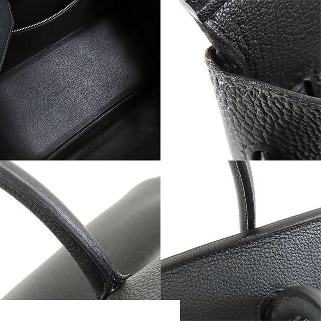 Hermes Birkin 35 Black Silver Taurillon Handbag — view 8
