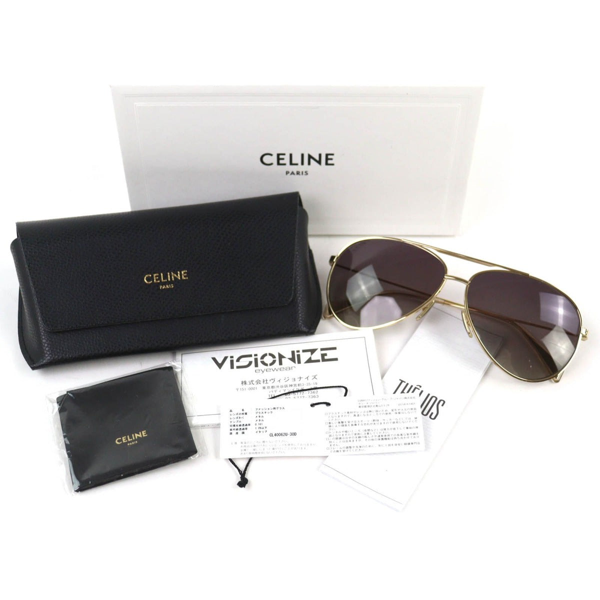 Celine Two Bridge Teardrop Sunglasses Gold — view 2