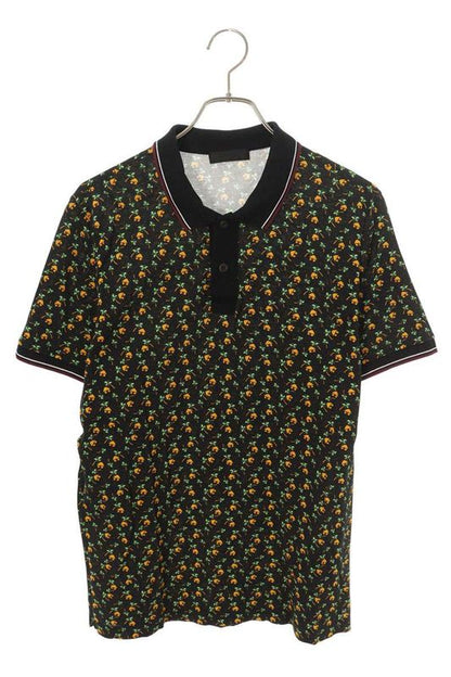 Prada Ujn077 All Over Pattern Short Sleeve Polo Shirt Men's M