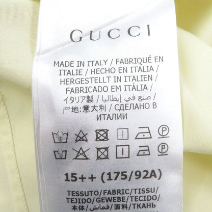 Gucci 659895 Logo Embroidery Long Sleeve Long Sleeve Shirt Light Yellow 15++