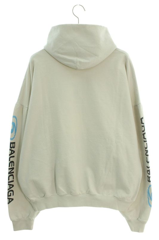 Balenciaga 24SS 761458 Tpvu7 Surfer Maxi Logo Print Pullover Hoodie Men 1