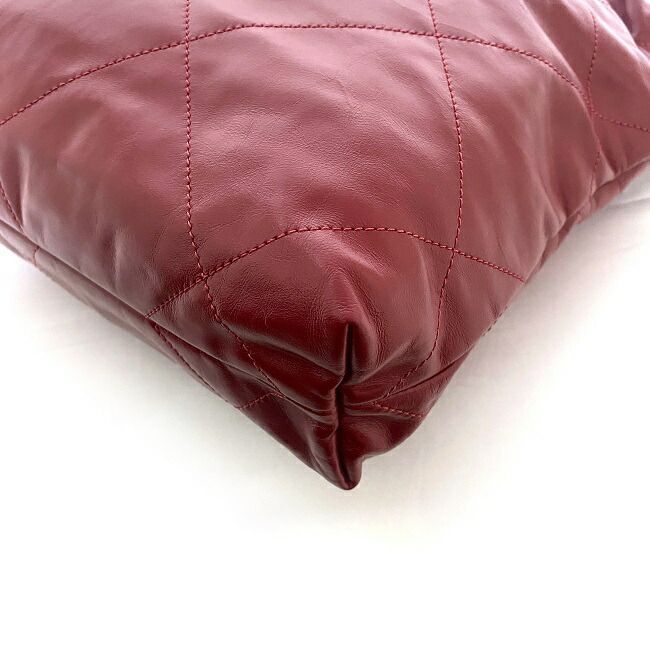 Chanel Drawstring Handbag Red Chanel 22 As3260 Excellent Condition