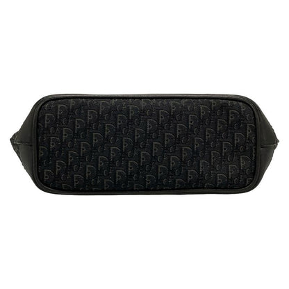 Dior/christian Dior Handbag Trotter Black And Gray Studded/mini Bag Leather