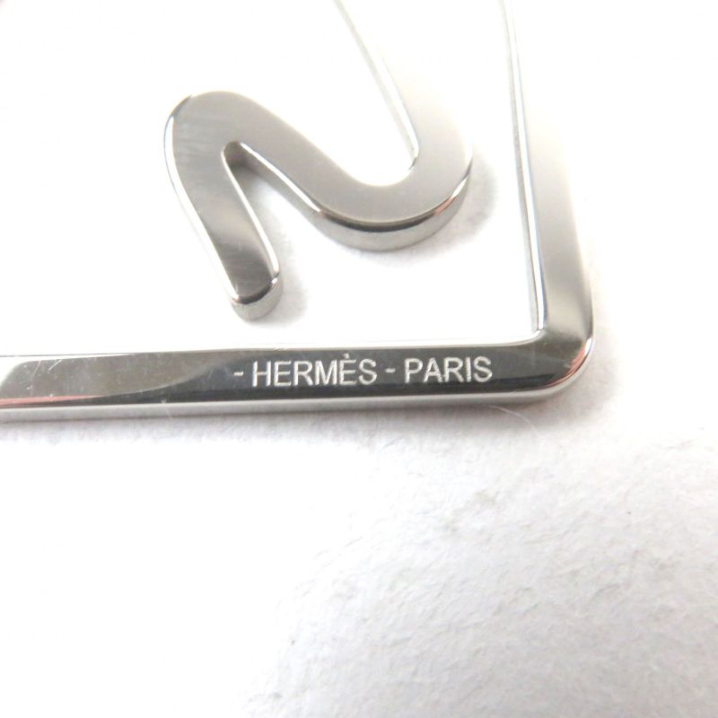 Hermes Z4140 Echestre Logo Engraved Horse Shape Billfold Bill Clip Money Clip