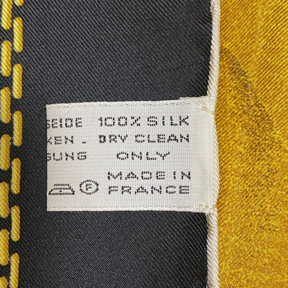 Cartier Scarf Bandana With Diamond Jewelry Pattern Silk Gold And Black