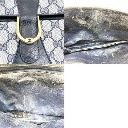 Gucci 378 001 Shoulder Bag GG Supreme Leather Navy Old Gucci Vintage Ladies Men