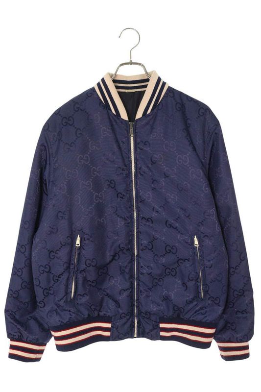 Gucci 770283 Zapa0 GG Reversible Nylon Canvas Blouson Men's 48