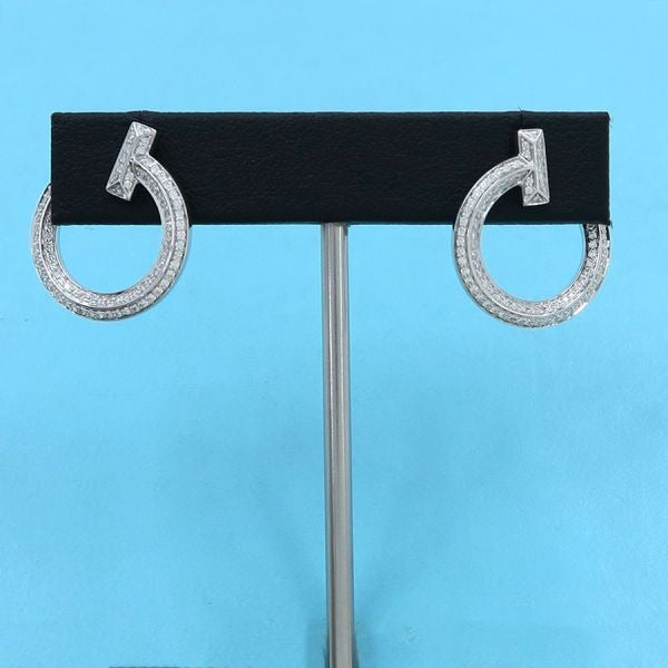 Tiffany & Co T One Open Diamond Earrings