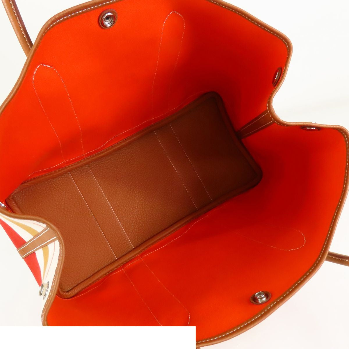 Hermes Garden Party PM Ecru Rouge Venetian Gold Silver Negonda Toilet Transat — view 5