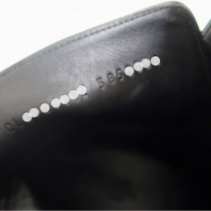 Hermes Short Boots Jeff Black Silver Hardware Leather Shoes — view 8