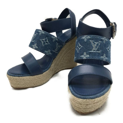 Louis Vuitton Sandals Wedge Sole Starboard Line Sky Blue