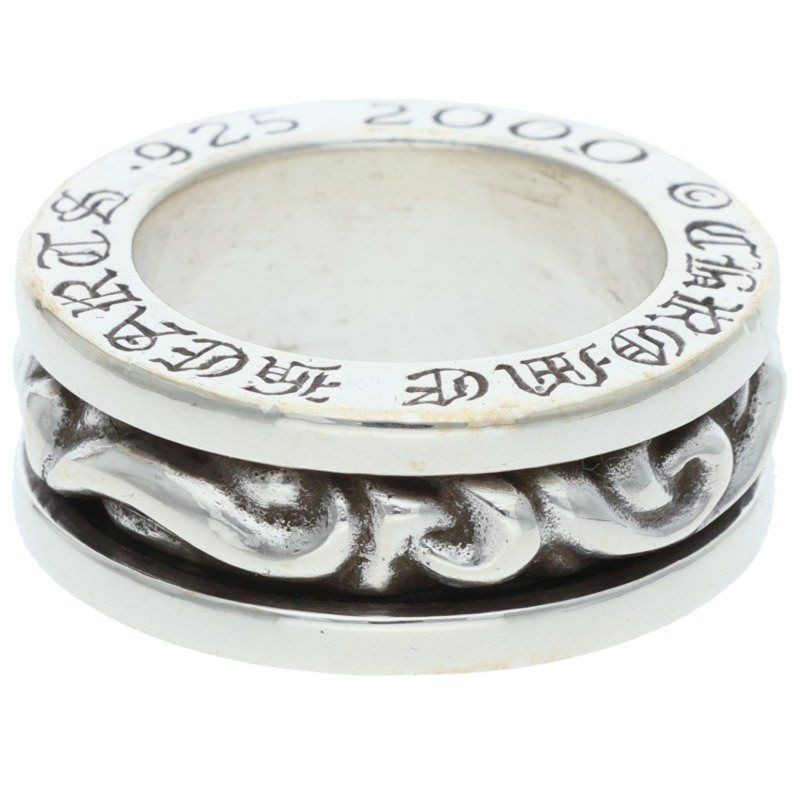Chrome Hearts Ring Spinner Scroll Silver