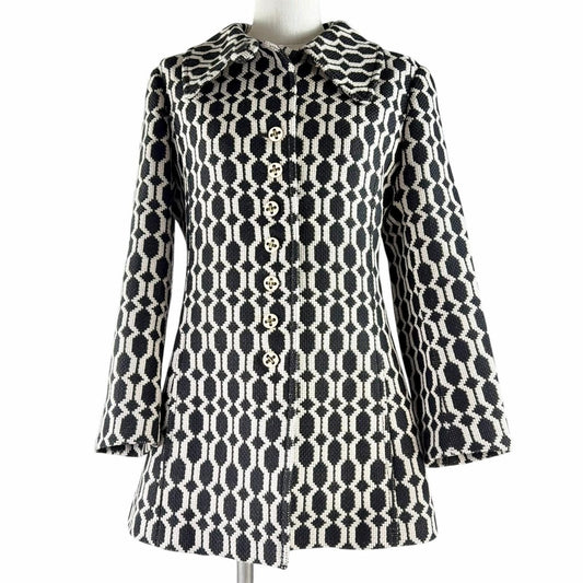 Gucci All Pattern Lining Interlocking Wool Flannel Tweed Jacket Black