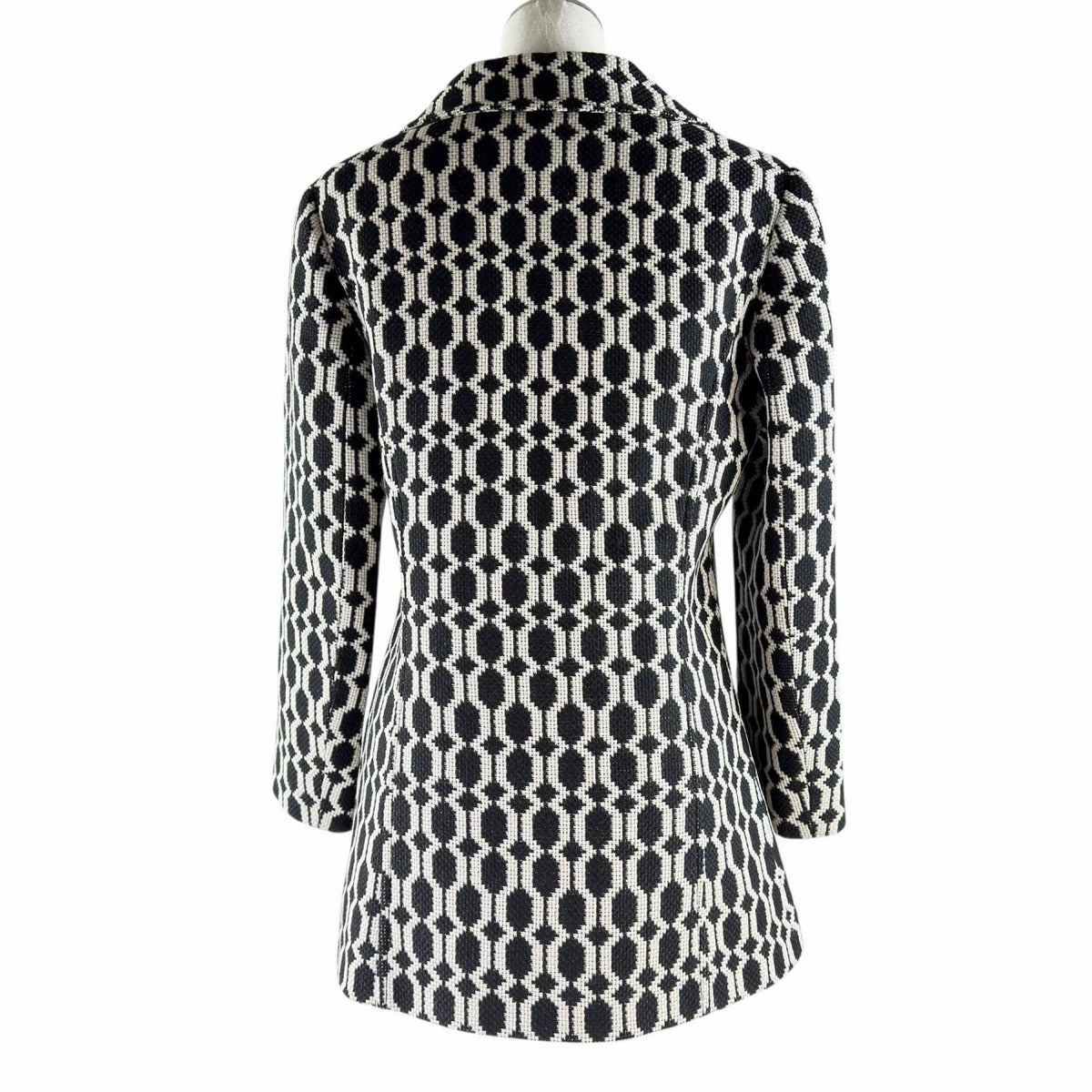 Gucci All Pattern Lining Interlocking Wool Flannel Tweed Jacket Black — view 3